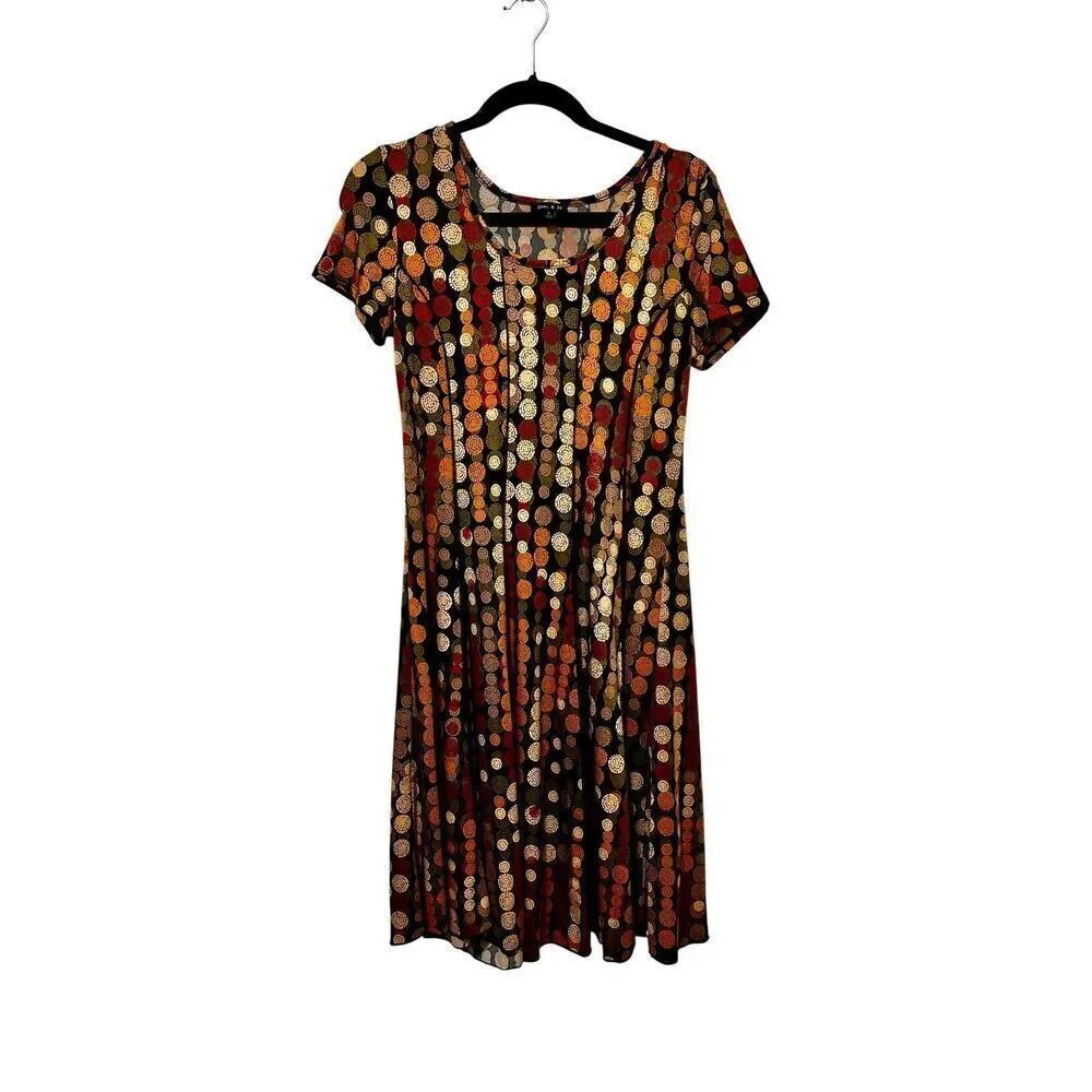 SAMI & JO Geometric Print Short Sleeve Size Medium